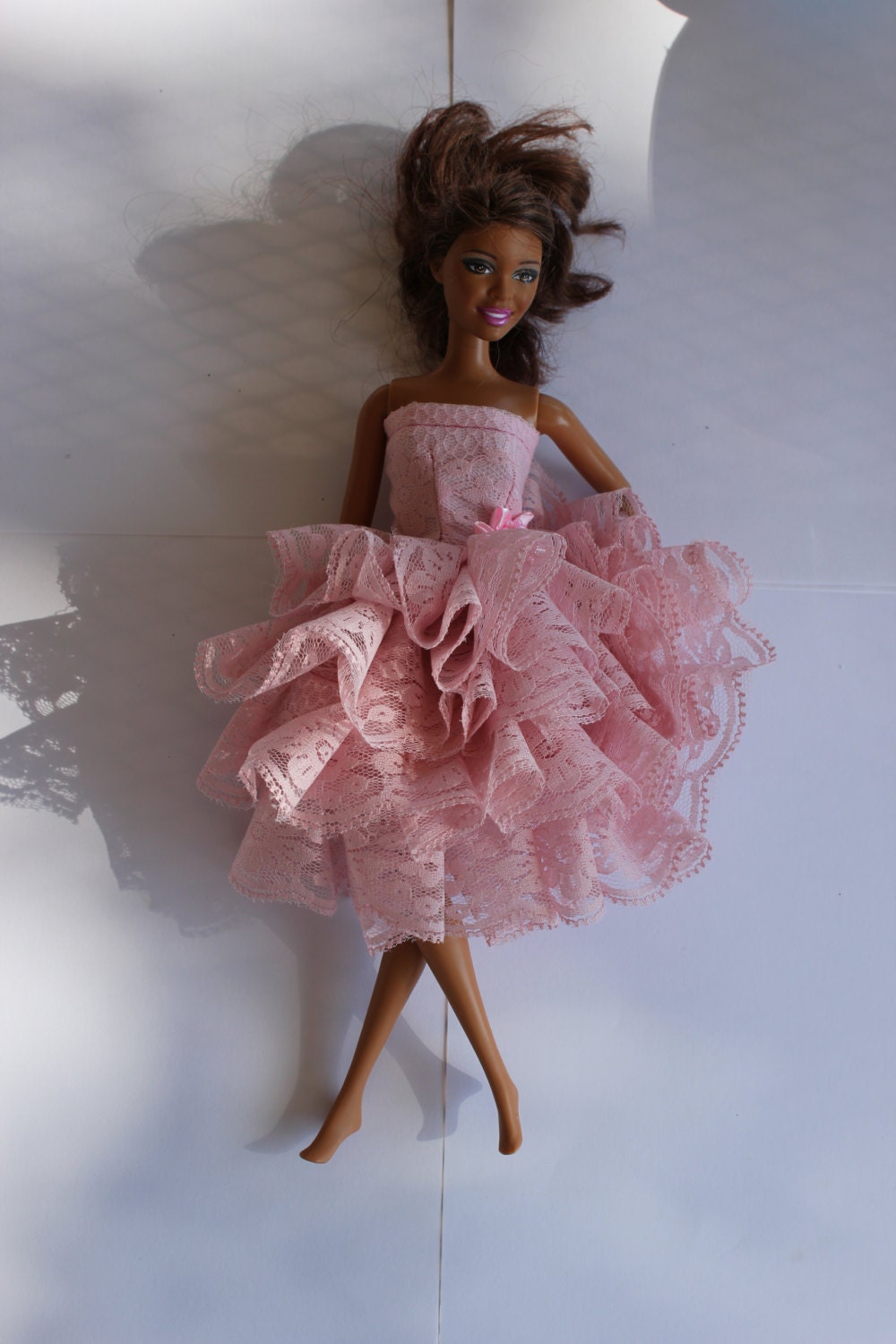 11.5 Inch Doll Clothes Such as Barbie Pink Lace Dress - Etsy
