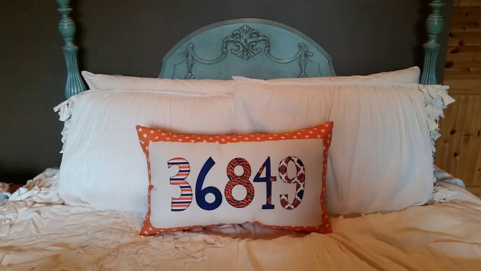 Made to Order Auburn AL Zip Code Applique Pillow Etsy