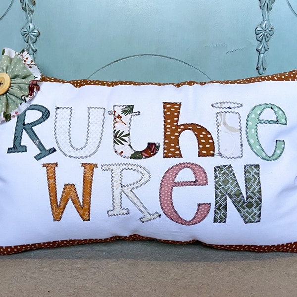 Made to Order Custom Applique Name Pillows