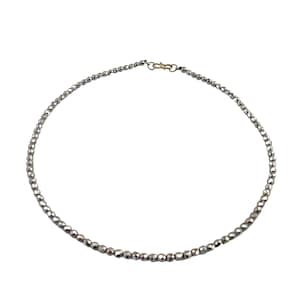 Shiny silver hematite necklace, real gemstone necklace, metallic gemstone, perfect unisex gift, fathers day gifts