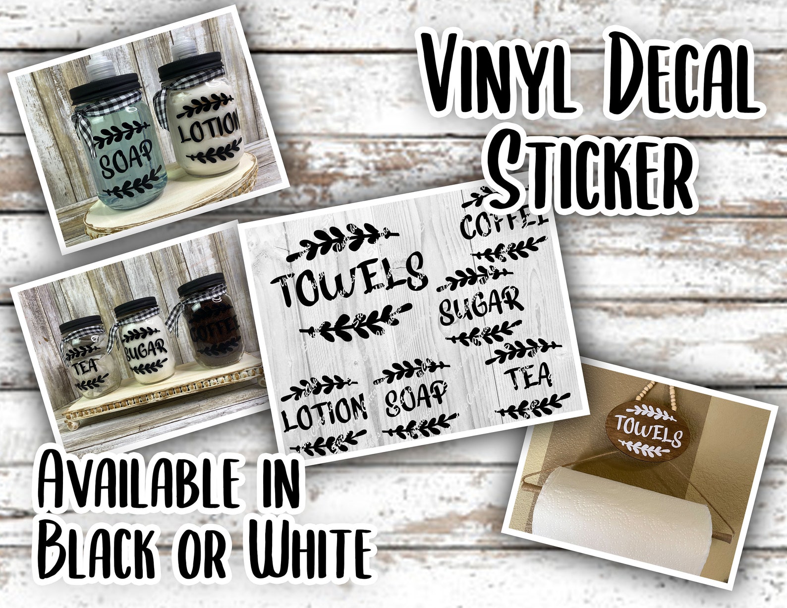 Farmhouse Kitchen Vinyl Decal Farmhouse Kitchen Vinyl Decals Etsy