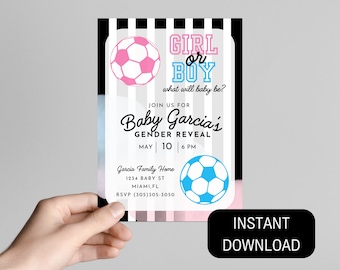 Gender Soccer Reveal invite