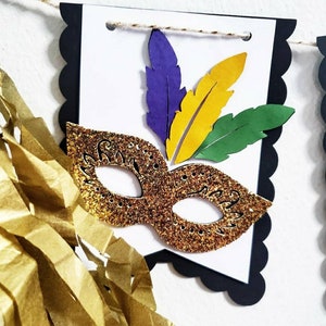 Mardi Gras first Birthday Banner image 2