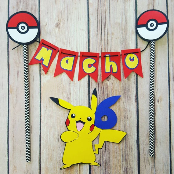 Pokemon Cake Topper | Pikachu Cake Topper 2 piece set Il_570xn