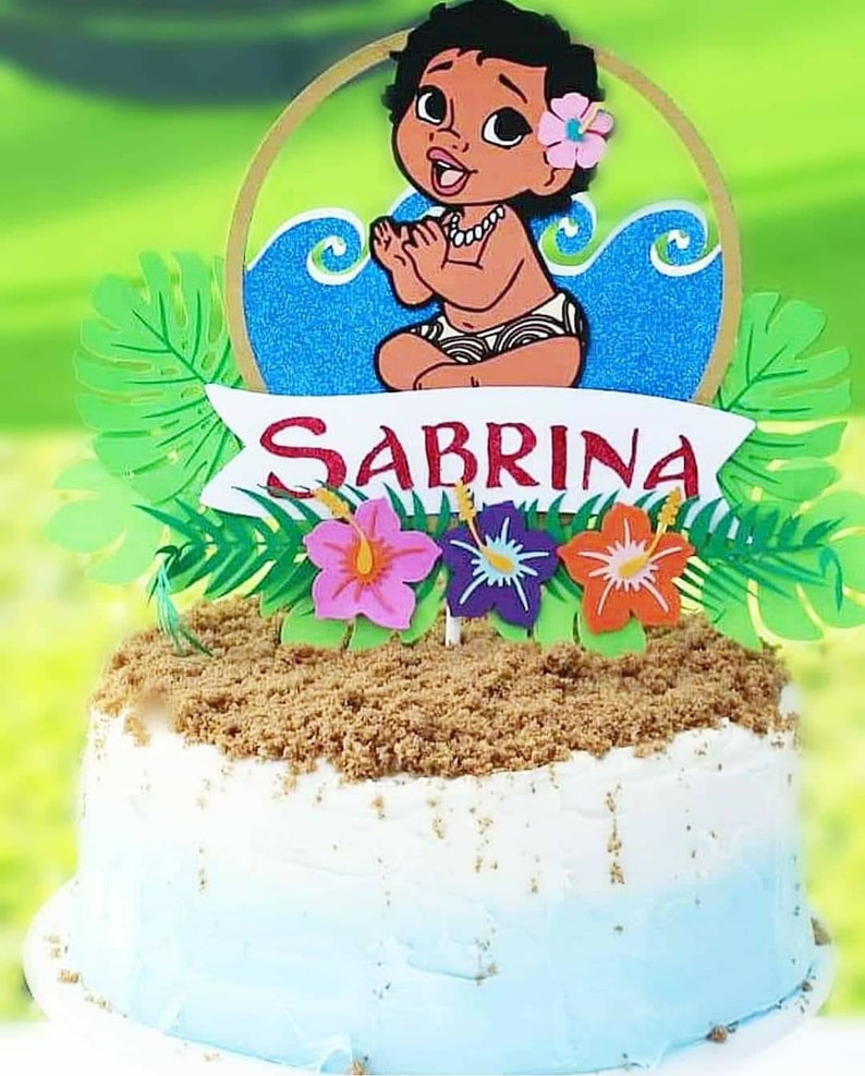 Baby Moana Cake Topper Banners Signs Paper Party Supplies Leadcampus Org