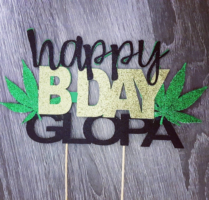 420 Cake Topper HappyBday&Name