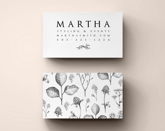 DIY Business Cards - Instant Download - Printable contact card template - The "Twig"