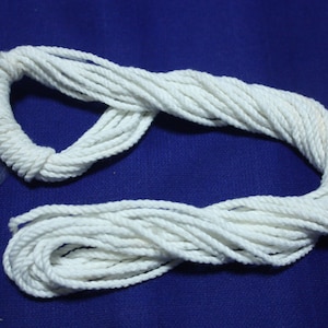 cotton wick Thick 2mm.,Length 10,30,70,100,500 yard - Cotton Core,Cotton candle wick -handmade natural not mix chemicals