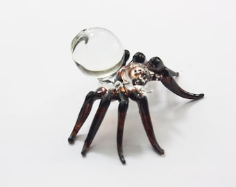 Kleines Tier Spinne Miniaturen Vogelspinne Glasfiguren Dekor Handarbeit