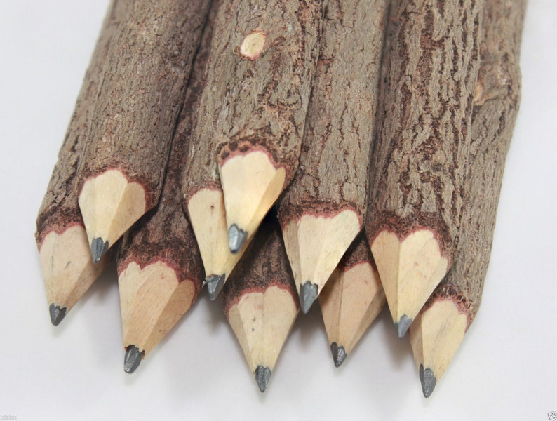 2 Pcs. Wooden pencil twig Tamarind sticks natural handmade length 18 cm DIY Gift image 2