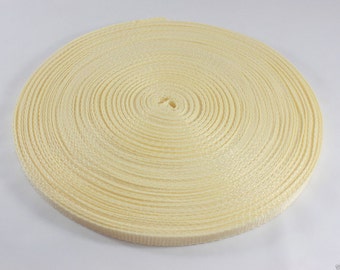 3/8"(10mm) Cream Nylon webbing fabric lots DIY supply 3 7 15 20 40 55 yard