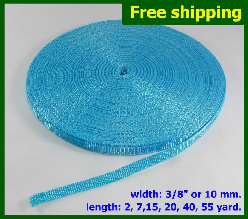 3/810mm Blue Nylon bing Fabric Lots DIY Supply 3 7 15 20 40 55 Yard