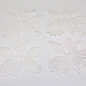10 Pcs.Flower Lace Trim/Lace Patch Sewing Applique Embroidery Decorate Clothing Crafts- (P10)