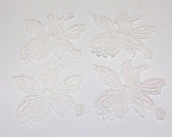 10 Pcs.Flower Lace Trim/Lace Patch Sewing Applique Embroidery Decorate Clothing Crafts- (P10)