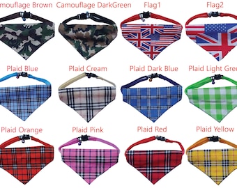 Bandana Collar Pets Bib Plaid Collar Neck Triangle Scarf For Small Pets ,Puppy Cat , Puppy Dog