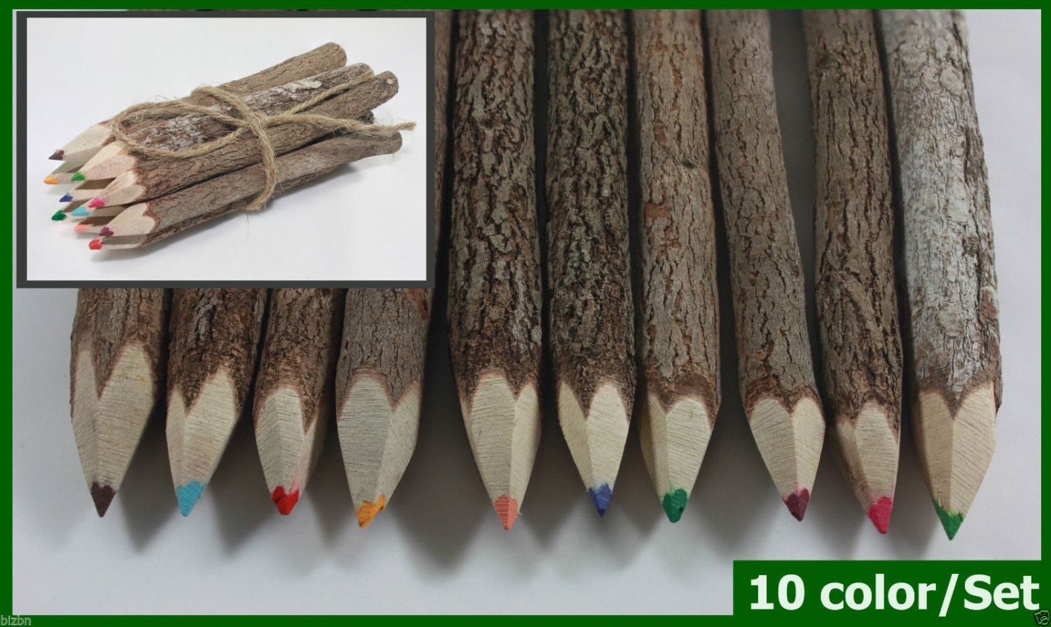 10 Colour Wooden Colour Twig Pencils Tamarind Sticks Natural Etsy