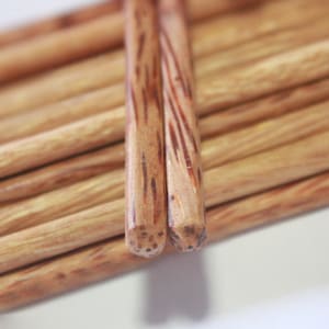 Chopstick Classic Japanese Handmade Coconut Wood 2 4 6 8 10 Pairs 9.50&quot;