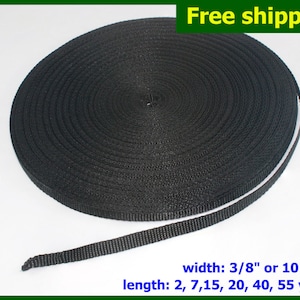 Puede incluir: Cinta de nylon negra en espiral, 3/8 pulgadas de ancho o 10 mm. Longitudes disponibles: 2, 7, 15, 20, 40 y 55 yardas.