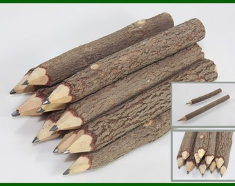 2 Stk. Holz Bleistift Zweig Tamarind Stöcke natürliche handgemachte Länge 18 cm DIY Geschenk