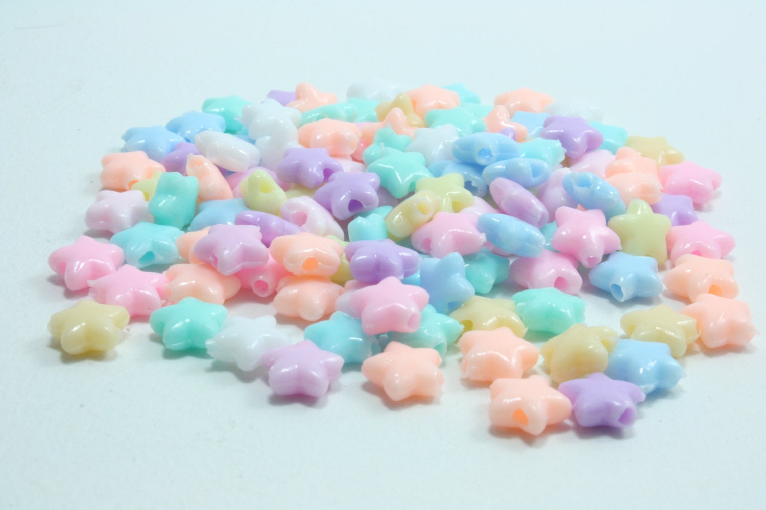 200 Pcs Star Bead Pastel Plastic Mix 8 Mm. Multi-color DIY - Etsy