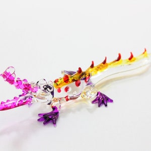 Small Glass Animal Crocodile Miniatures Alligator Figurines handmade