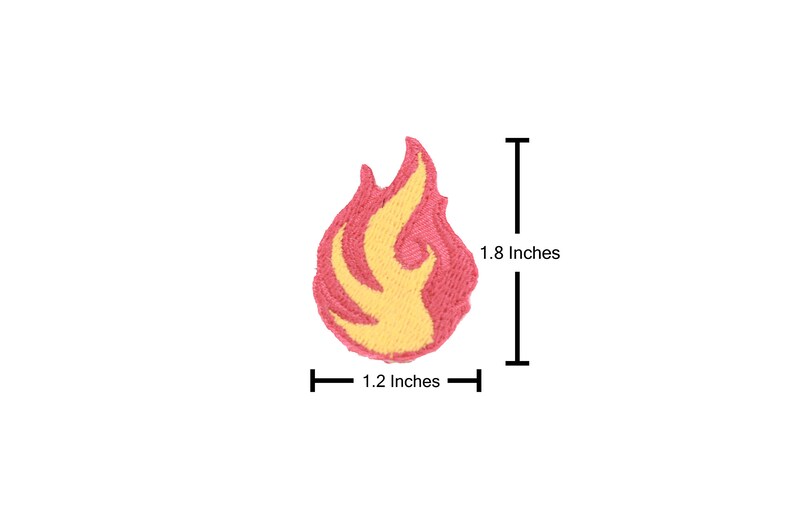 Flames Fire Burn Iron on Patch Sewing Embroidered Applique Etsy