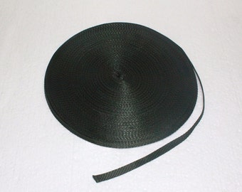 3/8"(10mm) Olive Nylon webbing fabric lots DIY supply 3 7 15 20 40 55 yard