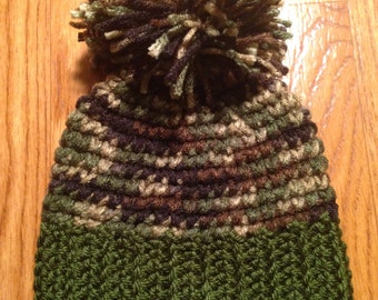 Handmade Camo Newborn Hat - Ready to Ship!