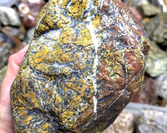 AMAZING Blue + Multi-Colored Brecciated Jasper - Northern California River Jasper - Over 7 Pounds!