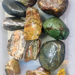 Banded Jasper & Misc Assortment - ALL Pieces SHOWN are INCLUDED - 8lbs - Northern California River Rocks