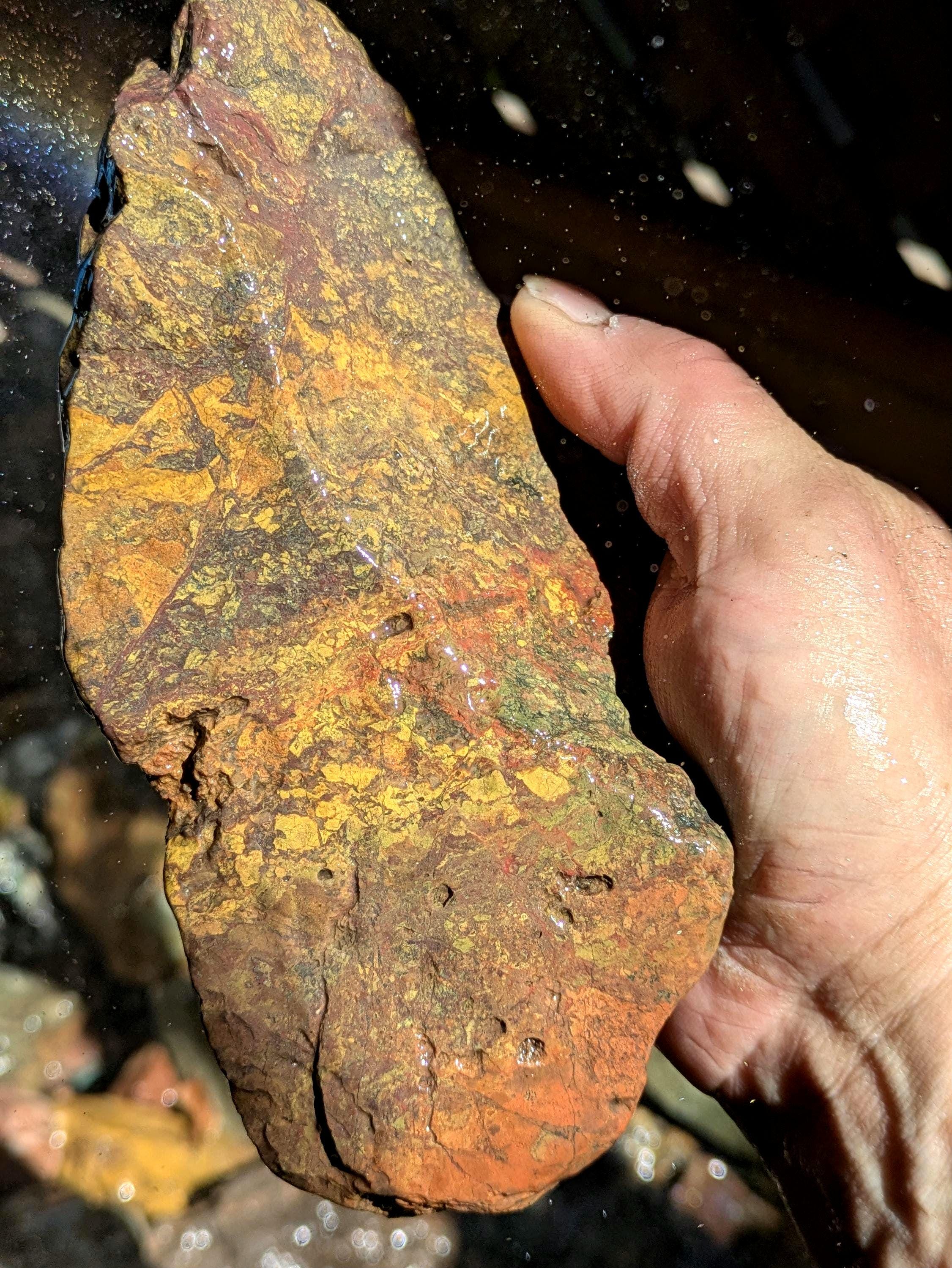 BEAUTIFUL Multi-Colored Brecciated Jasper - Northern California Rough River Jasper - 2.3 pounds