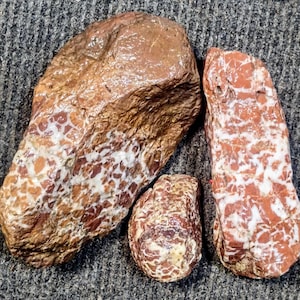 Red Jasper w/Quartz - ALL 3 PIECES INCLUDED - 8.5 lbs - Northern California River Jasper
