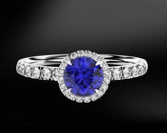 SAPPHIRE & DIAMOND Gold Ring