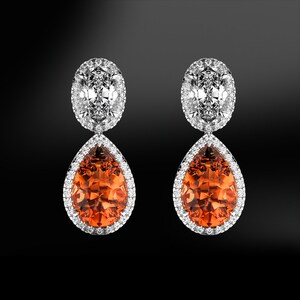 Spessartite Garnet Earrings Etsy UK