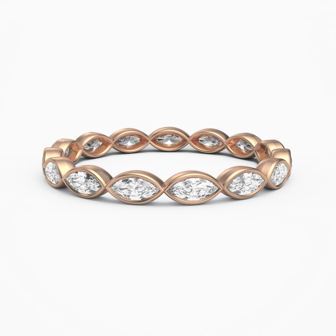 DIAMOND Gold Eternity Ring - Etsy