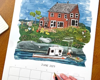 2027 At Home by the Sea Calendar | New England Coastal Art Calendar