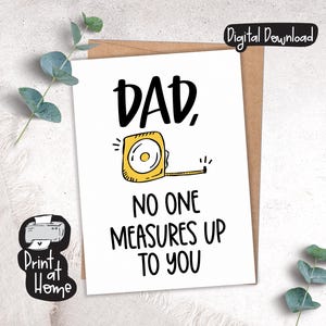 Lustige Dad Karte zum Selberdrucken - Keiner misst sich - Für den DIY Fixer Dad Handyman - Print at Home Grußkarte - PDF Download