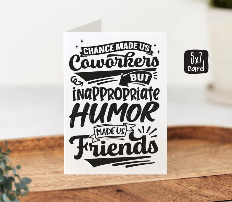 Printable Funny Coworker Card - Sarcastic Inappropriate Humor Card ...