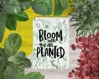 Bloom Where You Are Planted - Greeting's Card