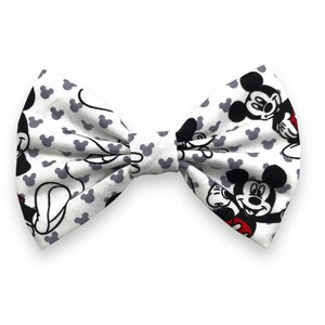 MICKEY MOUSE Hair Bow / Handmade Fabric Hair Bow with Alligator Clip / Big Bow Disney Hair Bow / Hair Accessory Ready to Be Shipped