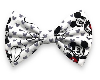 Handmade Mickey Mouse Hair Bow, Alligator Clip