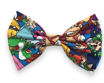 Lazo para el pelo de Super Mario Bros: pinza de cocodrilo de tela hecha a mano