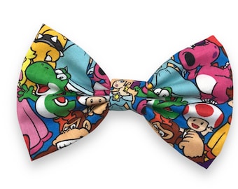 Lazo para el pelo de Super Mario Bros: pinza de cocodrilo de tela hecha a mano
