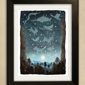 Star Constellations Illustration - Children's Art Print