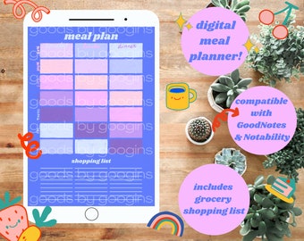 Meal Planner : A 52 Week Meal Planner Notebook With Grocery List (Paperback