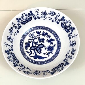 Vintage Blue Onion Serving Bowl Blue and White Transfer ware Vegetable  Bowl