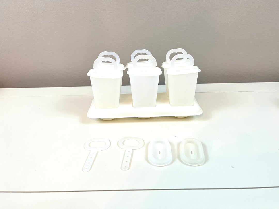 Vintage Tupperware Popsicle Set Ice Tups Homemade Yogurt Pops Ice Cream