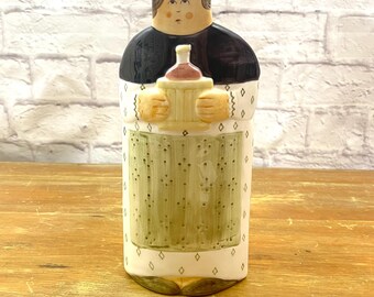 Vintage 80s "The Tastesetter" Wine or Cooking Utensil Storage Ceramic Kitchen Chef Canister by Signma