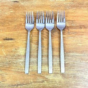 Vintage &quot;Dormel&quot; Stanley Roberts Stainless Salad Forks or Teaspoons Japan sold as sets