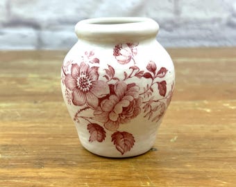 Vintage "Charlotte" Mini Spice Jar Royal Crownford Ironstone England Mustard Container
